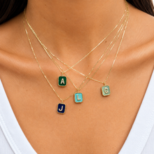 Load image into Gallery viewer, 14K Yellow Gold Diamond & Gemstone Initial Layering Pendant