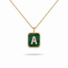 Load image into Gallery viewer, 14K Yellow Gold Diamond & Gemstone Initial Layering Pendant