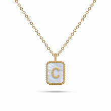Load image into Gallery viewer, 14K Yellow Gold Diamond & Gemstone Initial Layering Pendant