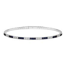 Load image into Gallery viewer, 14K Yellow Gold Gemstone & Diamond Flexi Bangle