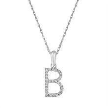 Load image into Gallery viewer, 14K Gold Diamond Small Initial A-Z Necklace 16-18"