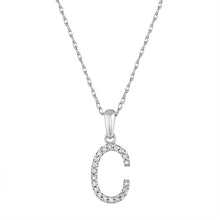 Load image into Gallery viewer, 14K Gold Diamond Small Initial A-Z Necklace 16-18"