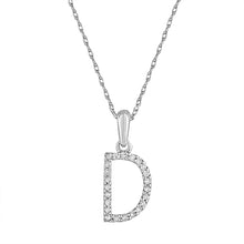 Load image into Gallery viewer, 14K Gold Diamond Small Initial A-Z Necklace 16-18"