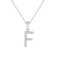 Load image into Gallery viewer, 14K Gold Diamond Small Initial A-Z Necklace 16-18"