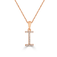 Load image into Gallery viewer, 14K Gold Diamond Small Initial A-Z Necklace 16-18"