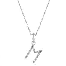 Load image into Gallery viewer, 14K Gold Diamond Small Initial A-Z Necklace 16-18"