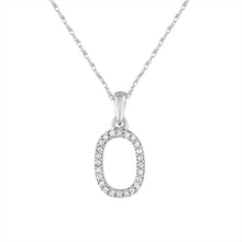 Load image into Gallery viewer, 14K Gold Diamond Small Initial A-Z Necklace 16-18"