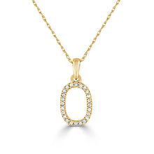 Load image into Gallery viewer, 14K Gold Diamond Small Initial A-Z Necklace 16-18"