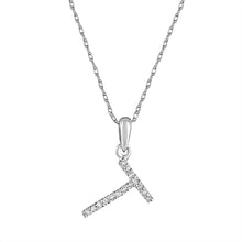 Load image into Gallery viewer, 14K Gold Diamond Small Initial A-Z Necklace 16-18"