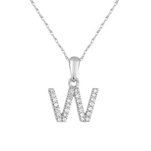 Load image into Gallery viewer, 14K Gold Diamond Small Initial A-Z Necklace 16-18"