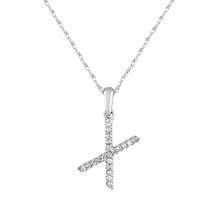 Load image into Gallery viewer, 14K Gold Diamond Small Initial A-Z Necklace 16-18"