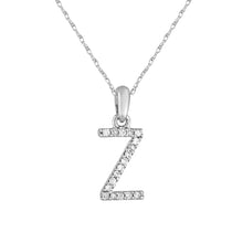 Load image into Gallery viewer, 14K Gold Diamond Small Initial A-Z Necklace 16-18"