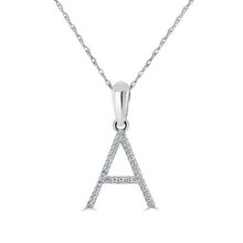 Load image into Gallery viewer, 14K Gold Diamond Large Initial A-Z Necklace 16-18"