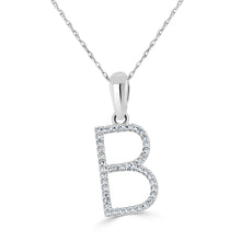 Load image into Gallery viewer, 14K Gold Diamond Large Initial A-Z Necklace 16-18"