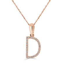 Load image into Gallery viewer, 14K Gold Diamond Large Initial A-Z Necklace 16-18"