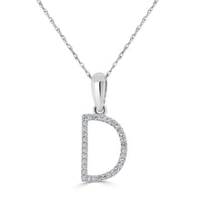 Load image into Gallery viewer, 14K Gold Diamond Large Initial A-Z Necklace 16-18"