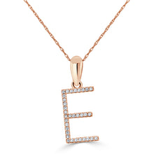 Load image into Gallery viewer, 14K Gold Diamond Large Initial A-Z Necklace 16-18"