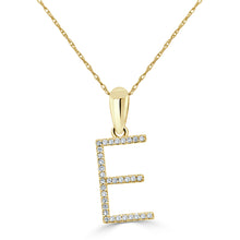 Load image into Gallery viewer, 14K Gold Diamond Large Initial A-Z Necklace 16-18"
