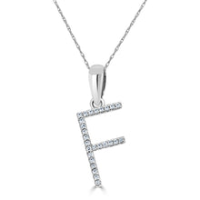 Load image into Gallery viewer, 14K Gold Diamond Large Initial A-Z Necklace 16-18"