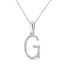 Load image into Gallery viewer, 14K Gold Diamond Large Initial A-Z Necklace 16-18"
