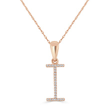 Load image into Gallery viewer, 14K Gold Diamond Large Initial A-Z Necklace 16-18"