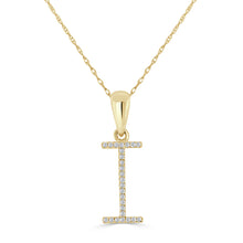 Load image into Gallery viewer, 14K Gold Diamond Large Initial A-Z Necklace 16-18"