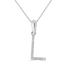 Load image into Gallery viewer, 14K Gold Diamond Large Initial A-Z Necklace 16-18"