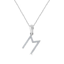 Load image into Gallery viewer, 14K Gold Diamond Large Initial A-Z Necklace 16-18"