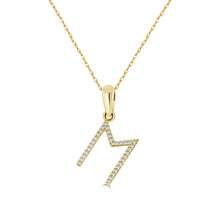 Load image into Gallery viewer, 14K Gold Diamond Large Initial A-Z Necklace 16-18"