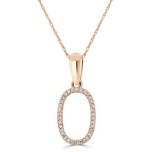 Load image into Gallery viewer, 14K Gold Diamond Large Initial A-Z Necklace 16-18"