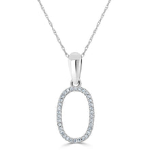 Load image into Gallery viewer, 14K Gold Diamond Large Initial A-Z Necklace 16-18"