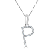 Load image into Gallery viewer, 14K Gold Diamond Large Initial A-Z Necklace 16-18"