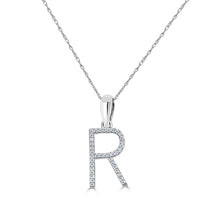 Load image into Gallery viewer, 14K Gold Diamond Large Initial A-Z Necklace 16-18"
