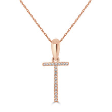 Load image into Gallery viewer, 14K Gold Diamond Large Initial A-Z Necklace 16-18"