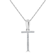Load image into Gallery viewer, 14K Gold Diamond Large Initial A-Z Necklace 16-18"
