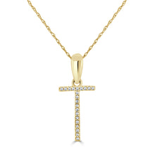 Load image into Gallery viewer, 14K Gold Diamond Large Initial A-Z Necklace 16-18"