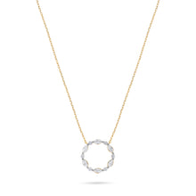 Load image into Gallery viewer, 14K Yellow Gold Fluted Marquis Shape Diamond Necklace
