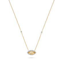 Load image into Gallery viewer, 14K Yellow Gold Fluted Diamond Aurora Necklace
