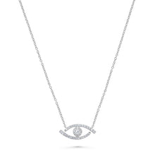 Load image into Gallery viewer, 14K Gold Diamond Evil Eye Protection Necklace

