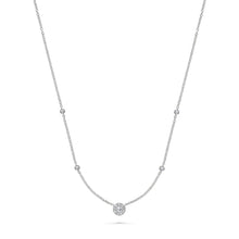 Load image into Gallery viewer, 14K Gold Diamond Station Necklace
