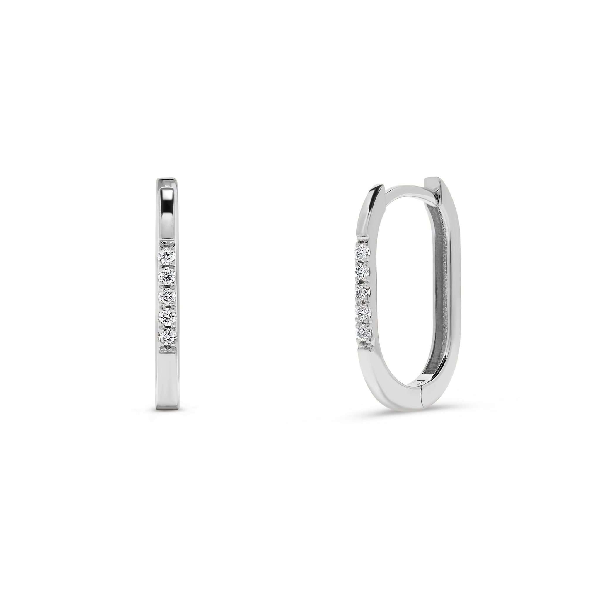 その他 precioushouse1101 14K Gold Diamond Hoop Earrings - Lengths 1/2
