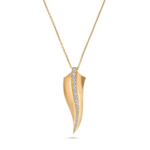 Load image into Gallery viewer, 14K Gold Diamond Leaf Pendant
