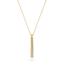 Load image into Gallery viewer, 14K Gold Diamond Bar Pendant
