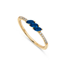 Load image into Gallery viewer, 14K Gold Sapphire &amp; Diamond Ring
