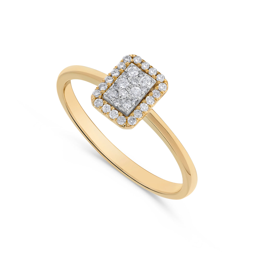 14K Yellow Gold Diamond Ring