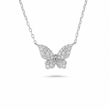Load image into Gallery viewer, 14K Gold Diamond Butterfly Necklace

