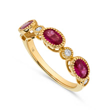Load image into Gallery viewer, 14K Yellow Gold Ruby &amp; Diamond Ring
