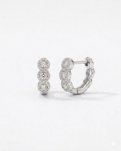 Load image into Gallery viewer, 18K Yellow Gold Diamond Earrings 0.50"
