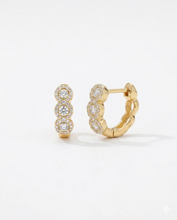 Load image into Gallery viewer, 18K Yellow Gold Diamond Earrings 0.50"
