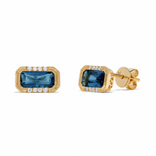 Load image into Gallery viewer, 14K Yellow Gold London Blue Topaz and Diamond Necklace
